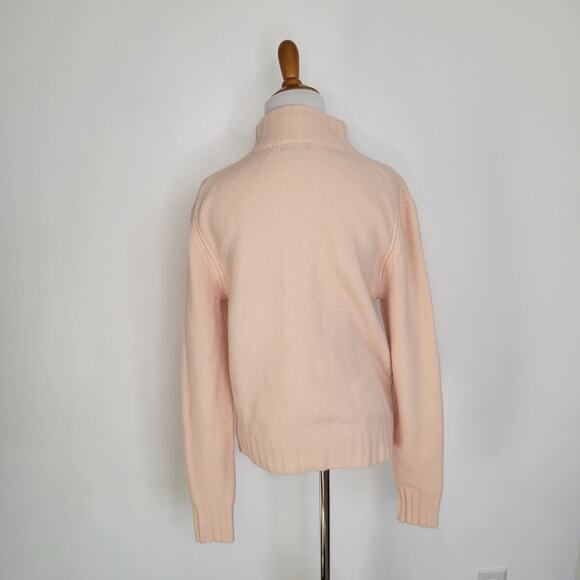 J. Crew Point Sur Mock Neck Sweater Merino Wool Alpaca Pink Women Medium - Picture 4 of 12